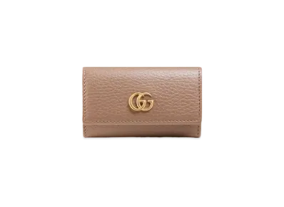 GUCCI GG Marmont Leather Key Case "Beige"