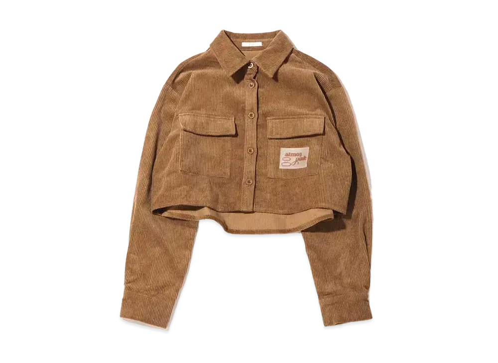 atmos pink Corduroy Short Shirt "Brown"