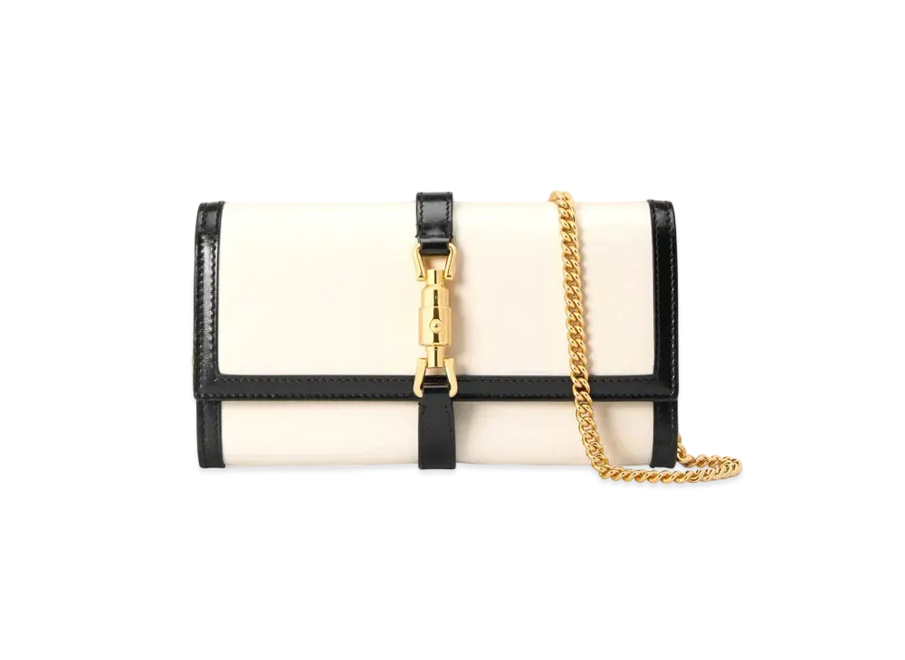 GUCCI Jackie 1961 Chain Wallet "White"