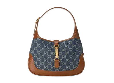 GUCCI Jackie 1961 Small Shoulder Bag "Blue/Ivory GG Denim"