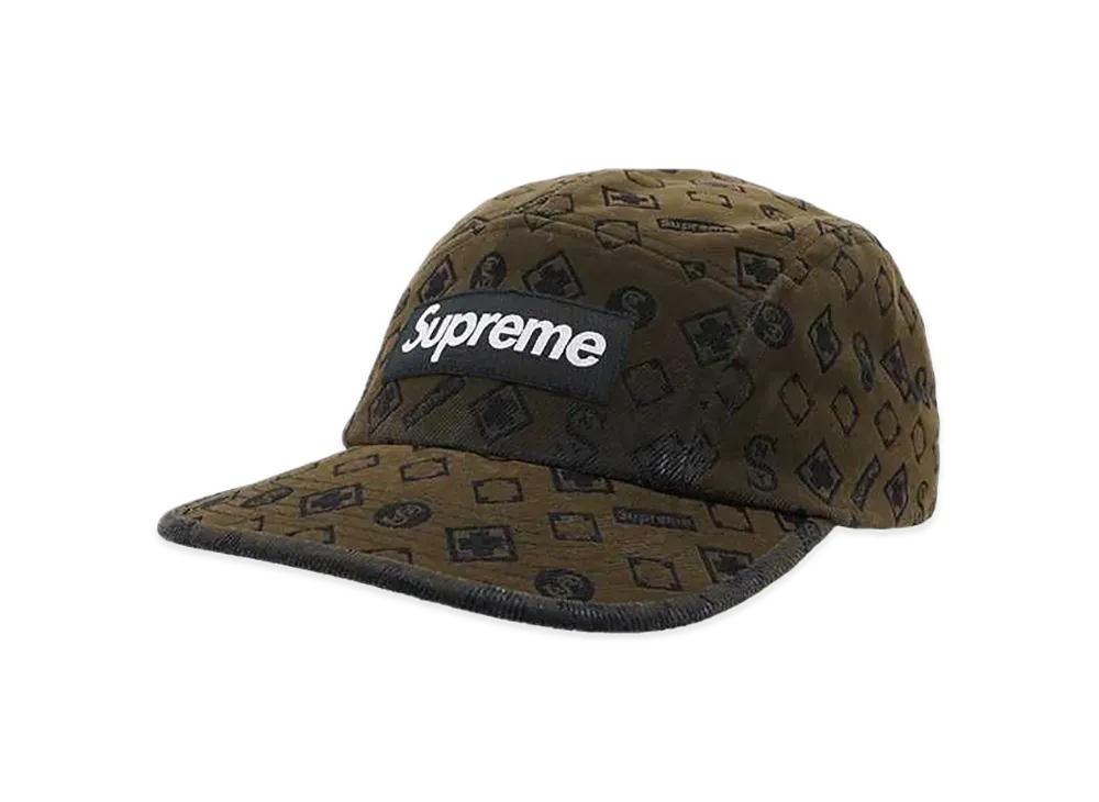 Supreme Flocked Denim Camp Cap "Black"