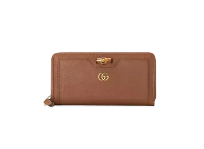 GUCCI Diana Continental Wallet "Brown"