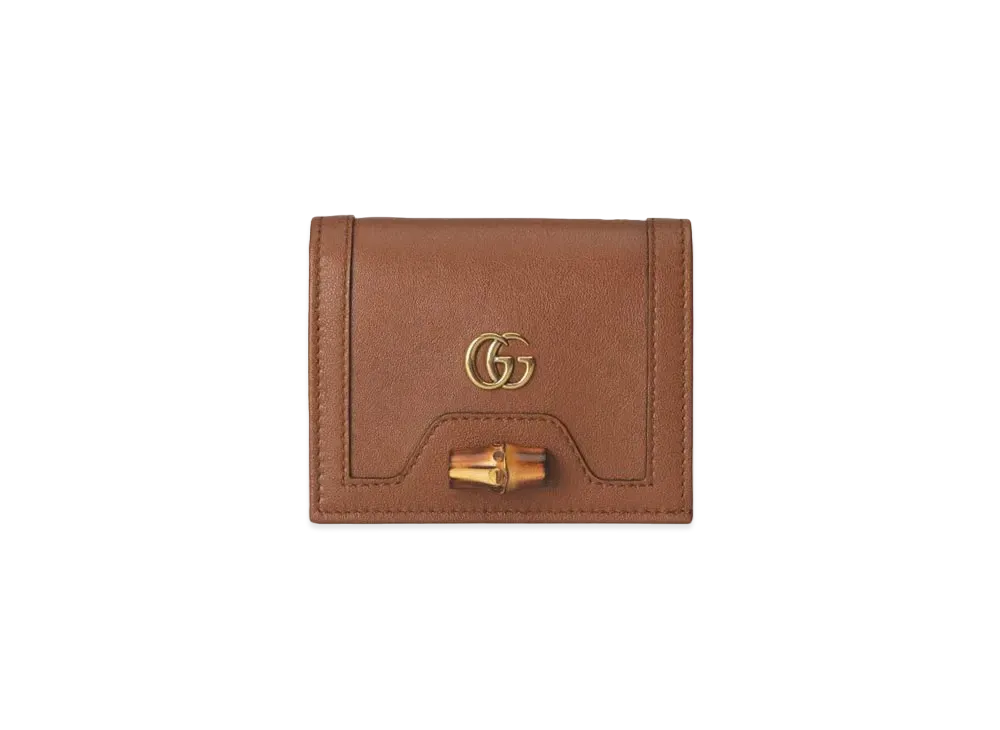 GUCCI Diana Card Case Wallet "Brown"