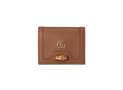 GUCCI Diana Card Case Wallet "Brown"
