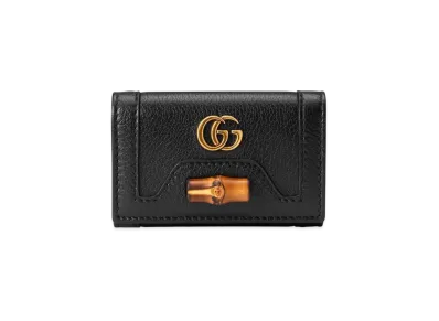 GUCCI Diana Key Case With Bamboo "Black"