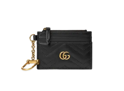 GUCCI GG Marmont Keychain Wallet "Black"