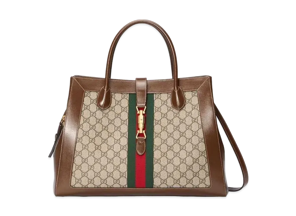 GUCCI Jackie 1961 Large Tote Bag "GG Supreme Canvas"
