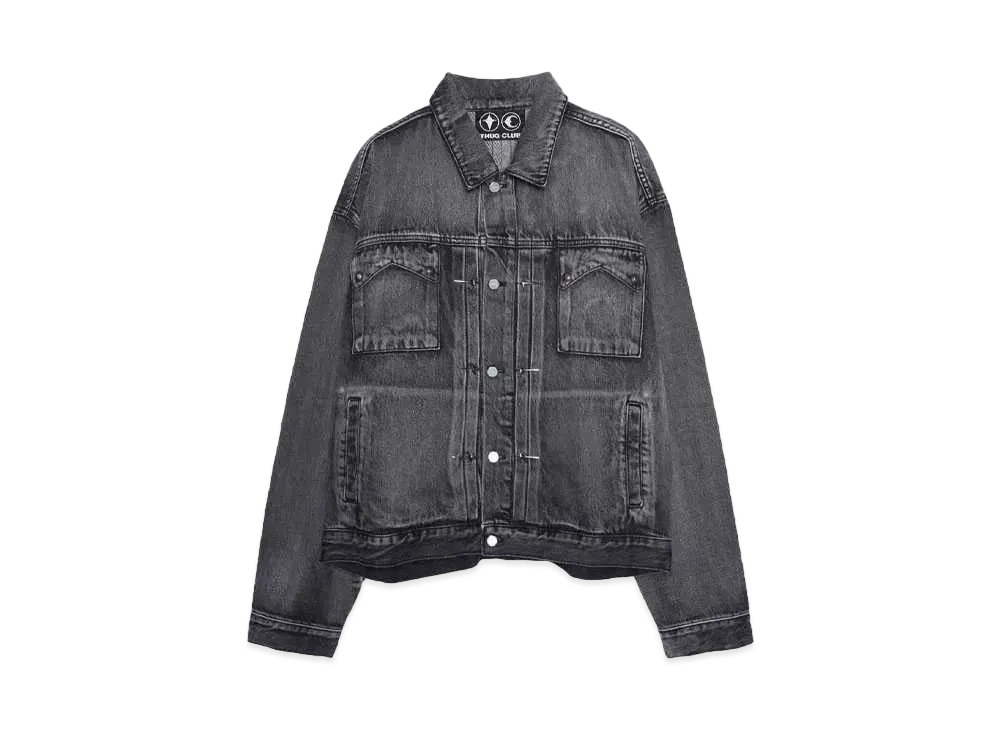 THUG CLUB Claw Denim Jacket "BLACK"