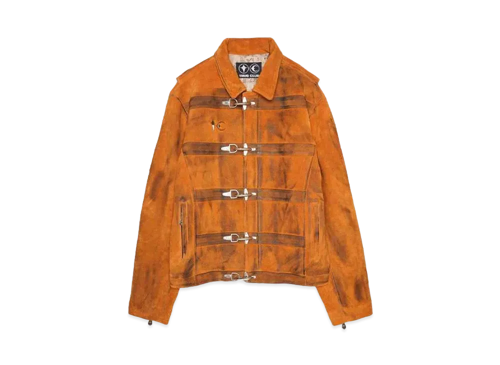 THUG CLUB Bio Soldier Leather Jacket "CAMEL"
