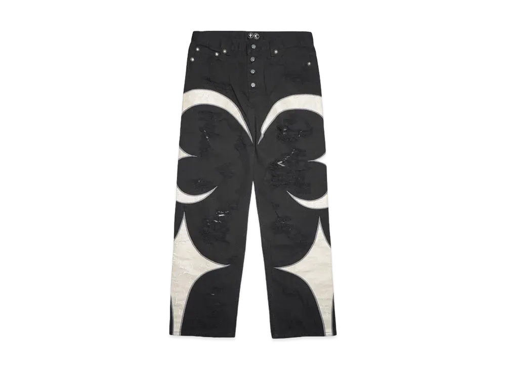 THUG CLUB TC Leather Washing Denim Pants (War Ver.) "BLACK"