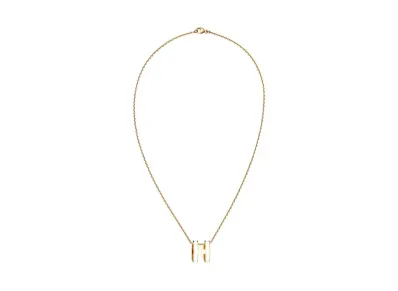 Hermes Pop H Pendant "Blanc/Gold"