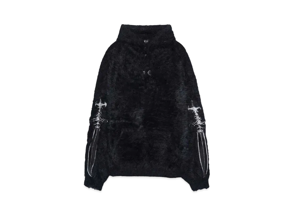 THUG CLUB Pack Fur Sword Hoodie "BLACK"