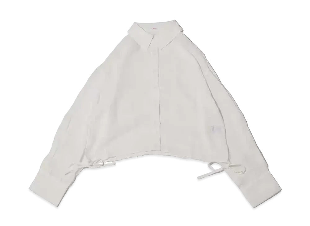 atmos pink Sheer Check Shirt "White"