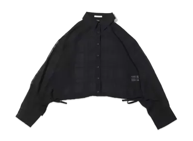 atmos pink Sheer Check Shirt "Black"