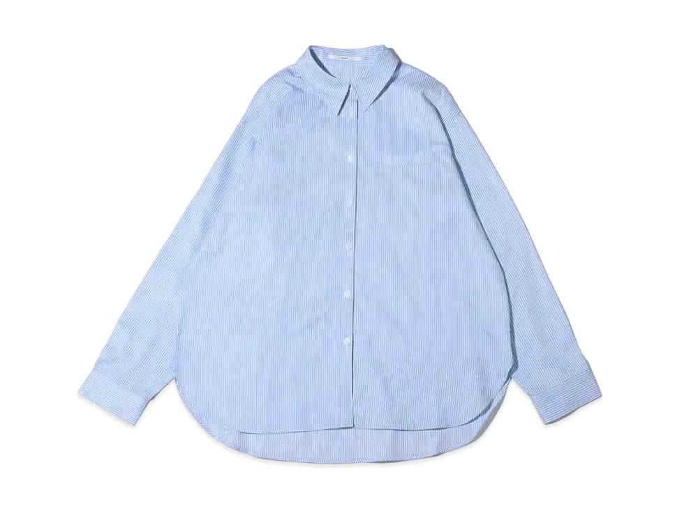 atmos pink Rhinestone Striped Shirt "Sax"