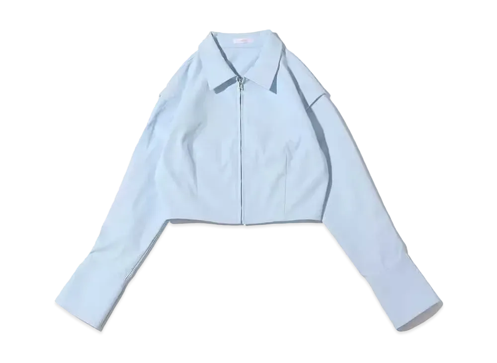 atmos pink Short Length Front Zipper Shirt "Sax"