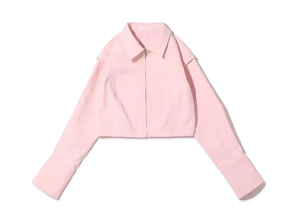 atmos pink Short Length Front Zipper Shirt "Pink"