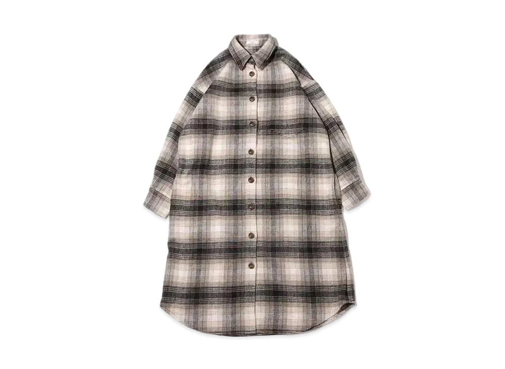 atmos pink Big Long Shirt "Check"