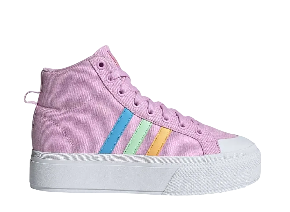 アディダス ウィメンズ ブラバダ 2.0 プラットフォーム ミッド "ブリスライラック/セミピンク"