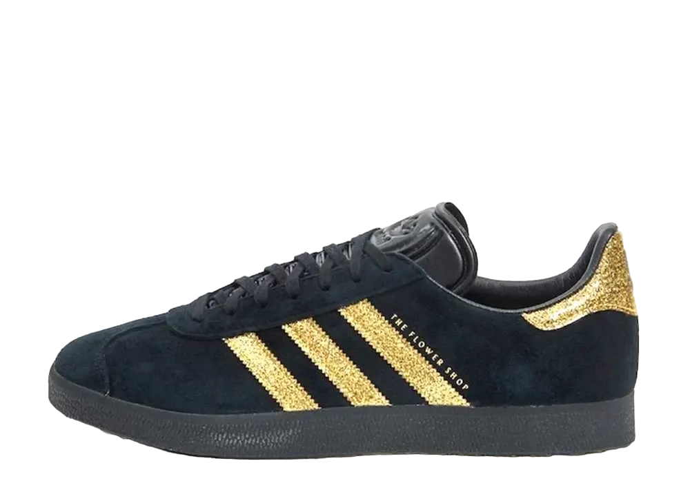 ザフラワーショップ × アディダスオリジナルス ガゼル "コアブラック/ゴールドメタリック"