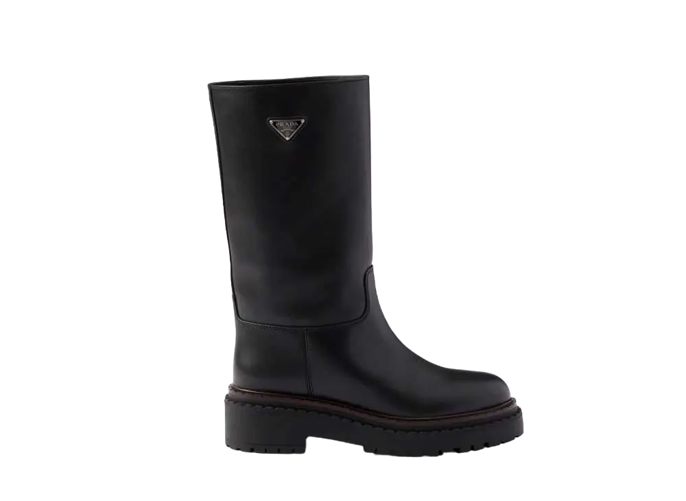 PRADA Women's Leather Boots "Black"