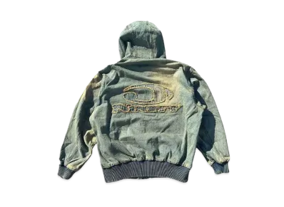 9090 Heisei Logo Denim Zip Hoodie "SAND BEIGE"