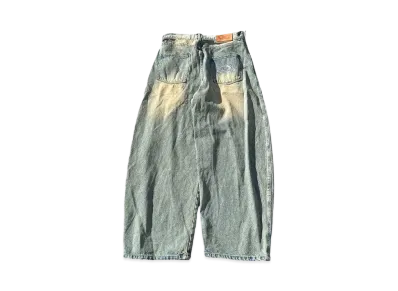 9090 Heisei Logo Buggy Ballon Denim Pants "SAND BEIGE"