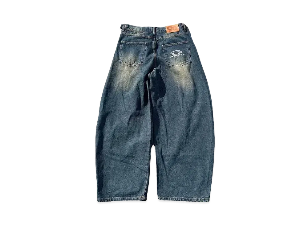 Ninety Girl Logo Buggy Denim Pants リアルツリー Ninety Girl Logo