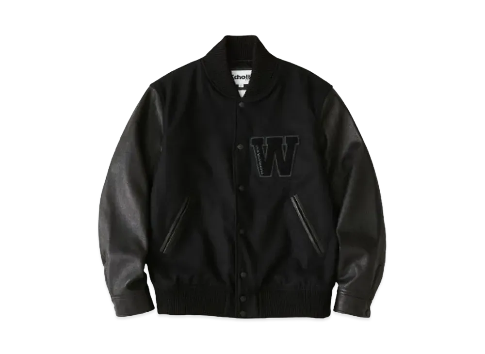 Schott x WM VARSITY JACKET "BLACK"