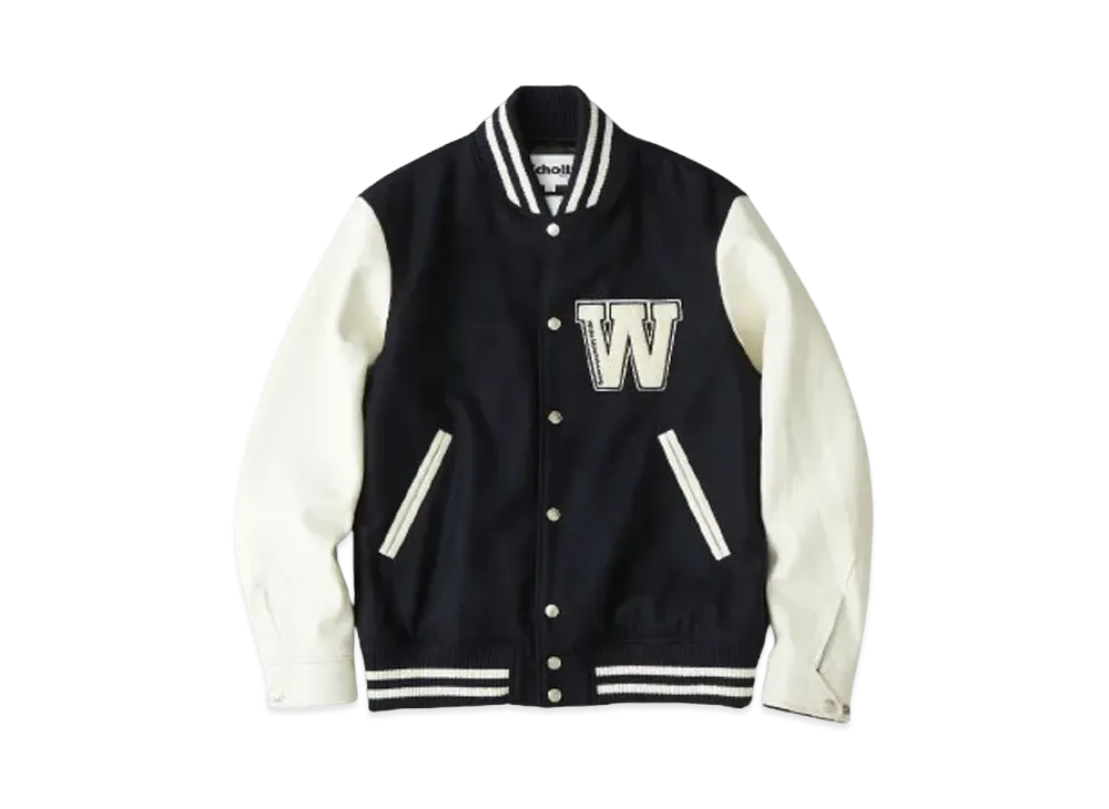 Schott x WM VARSITY JACKET "NAVY"