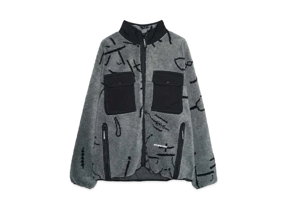 and wander Daijiro OHARA map key boa jacket "GRAY"