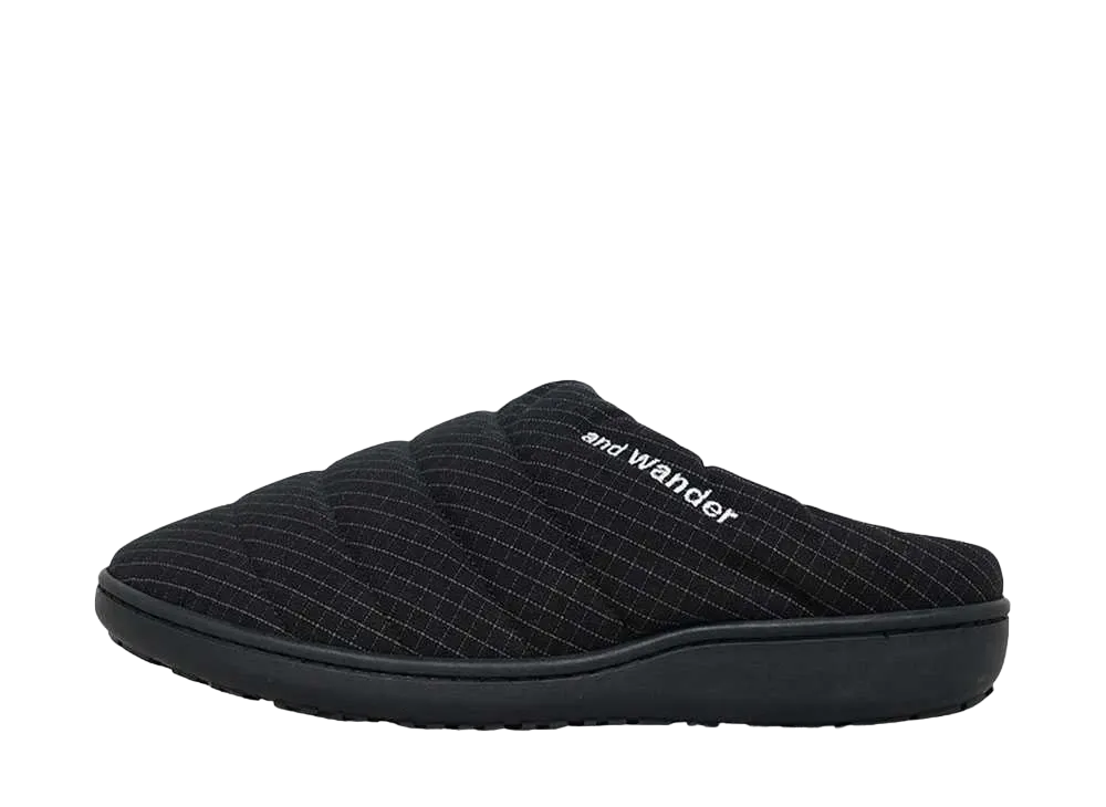 and wander SUBU x and wander reflective rip permanent sandal "BLACK"