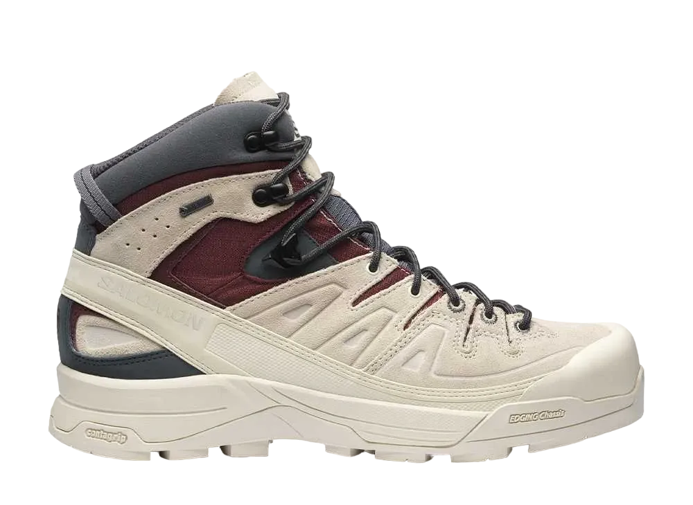 Salomon X-ALP Mid Leather GORE-TEX "Almond Milk/Catawba Grape/Turbulence"
