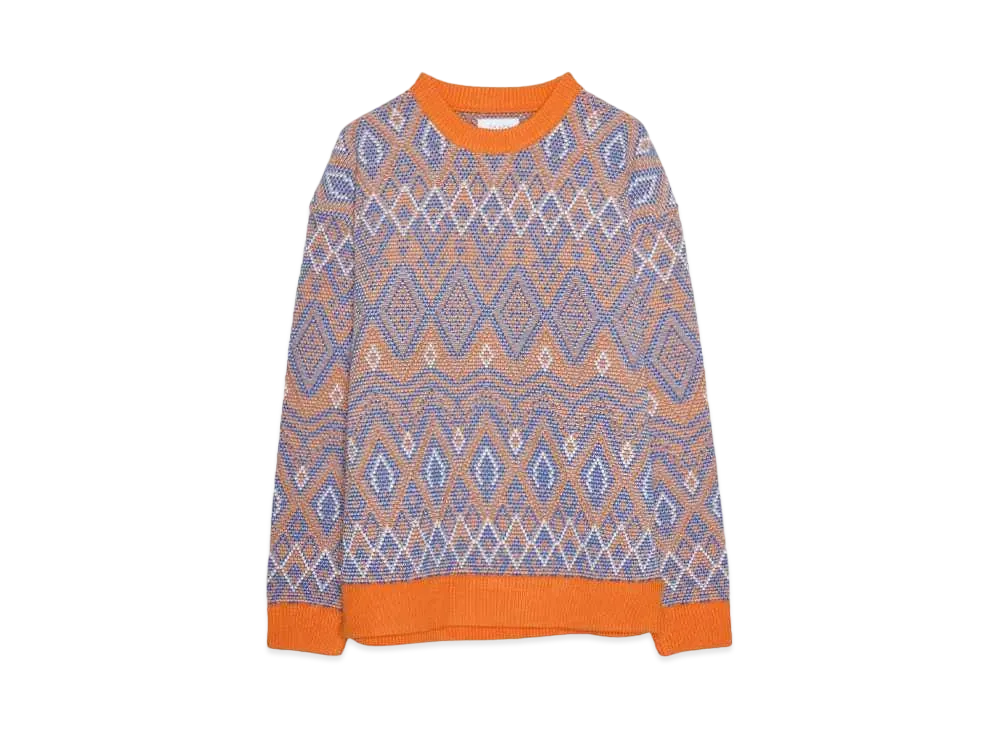 TAUPE DIAMOND JQ CREW NECK KNIT "ORANGE"