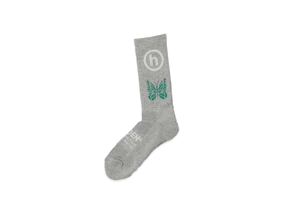 Needles x Hidden Jacquard Socks "Grey"