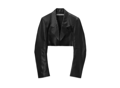 Alexander Wang Linen Shinz Cropped Blazer "Black"