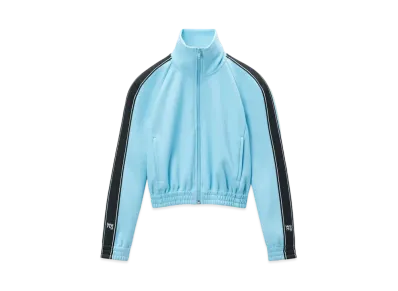 Alexander Wang Logo Tape Cropped Track Jacket "Arctic"