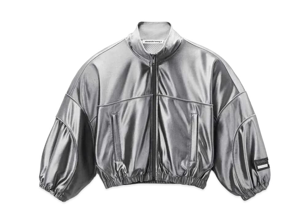Alexander Wang Cropped Track Jacket "Earl Gray"