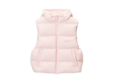 Alexander Wang Feather & Down Cropped Channel Vest "Light Pink"
