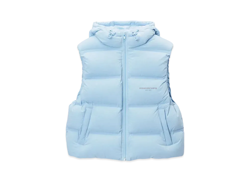 Alexander Wang Feather & Down Cropped Channel Vest "Oxford"