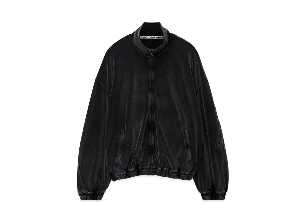 Alexander Wang Emboss Logo Track Jacket "Washed Pepper"