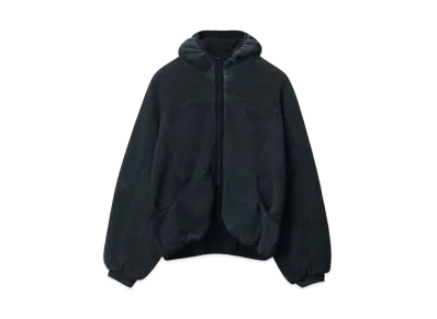 Alexander Wang Cotton Oversize Zip-Up Hoodie "Washed Blue"
