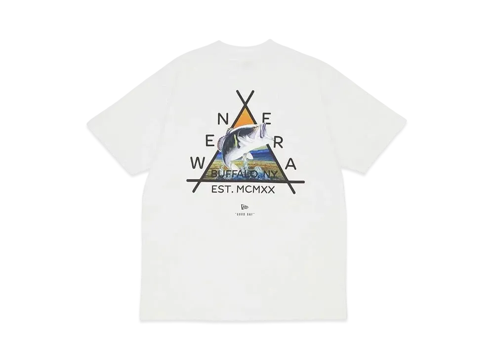 NEW ERA Angler Collection New Era Outdoor Short Sleeve Cotton T-shirt Black Bath "White"