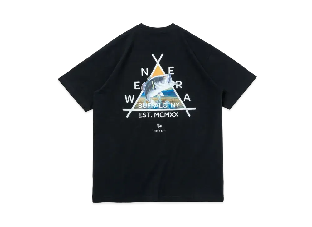 NEW ERA Angler Collection New Era Outdoor Short Sleeve Cotton T-shirt Black Bath "Black"