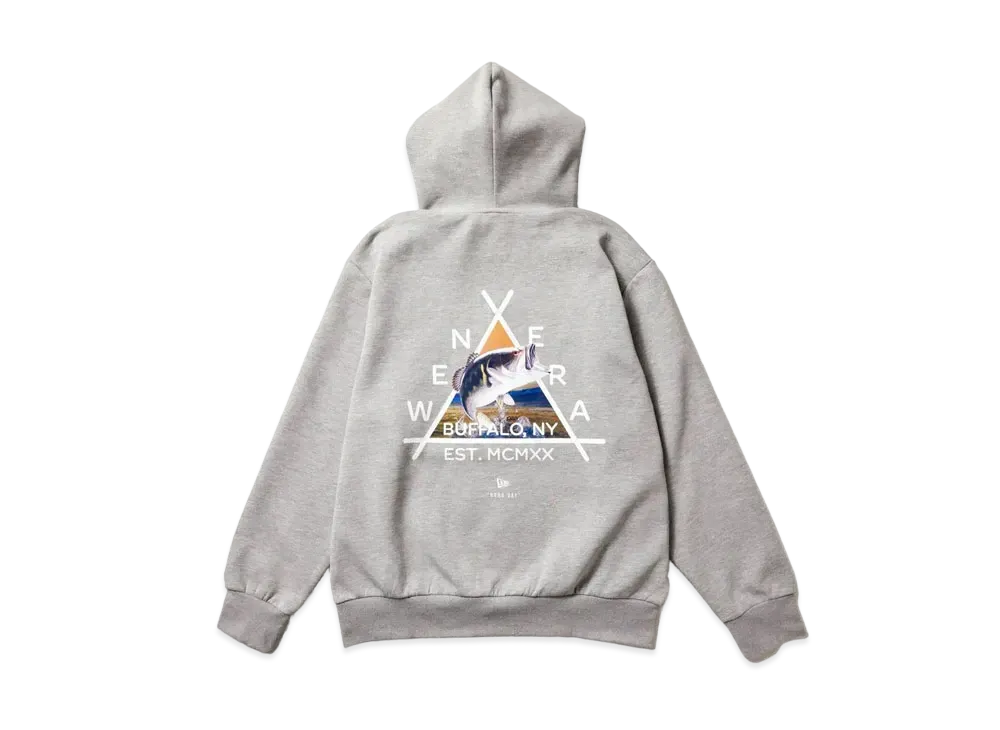 NEW ERA Angler Collection New Era Outdoor Light Tech Sweat Pullover Hoodie Black Bath "Gray"