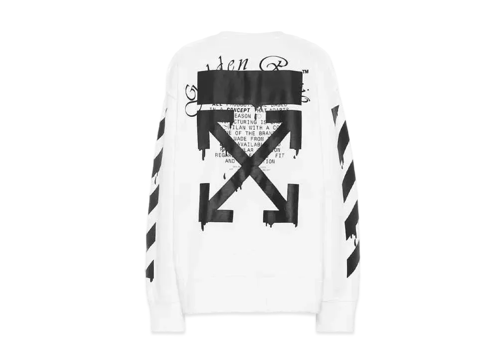 Off-White Dripping Arrows Longsleeve Tee "White"