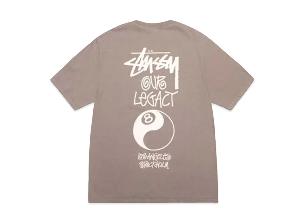 Stussy x Our Legacy Work Shop 8 Ball Yin Yang Pigment Dyed Tee "Taupe"