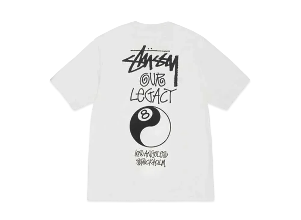 Stussy x Our Legacy Work Shop 8 Ball Yin Yang Pigment Dyed Tee "Natural"