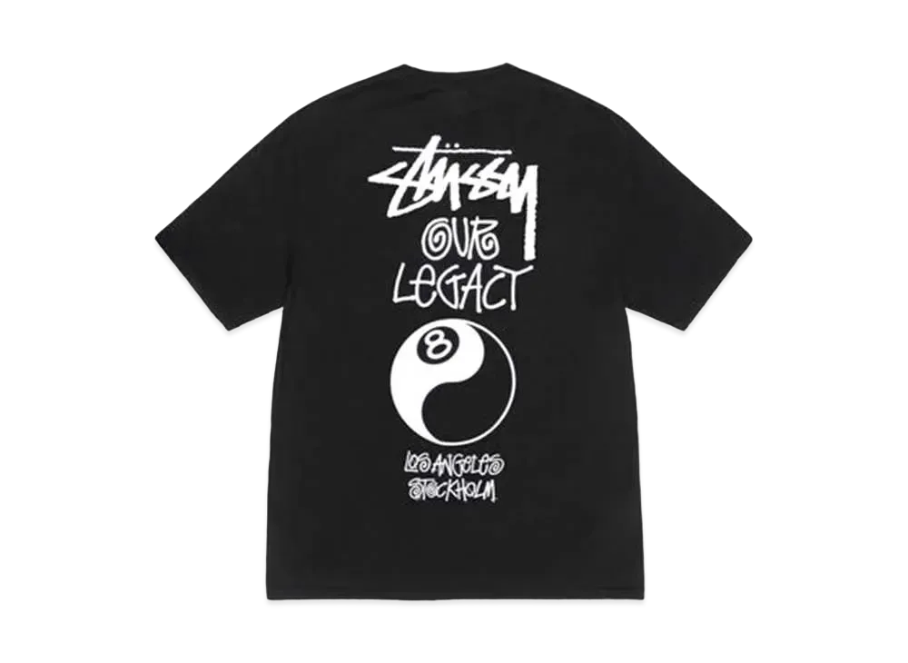 Stussy x Our Legacy Work Shop 8 Ball Yin Yang Pigment Dyed Tee "Black"