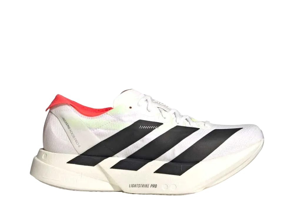 アディダス ウィメンズ アディゼロ アディオス プロ4 "フットウェアホワイト/コアブラック/シルバーメタリック"